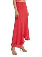 Josephine Jacquard Asymmetric Maxi Skirt