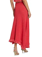 Josephine Jacquard Asymmetric Maxi Skirt