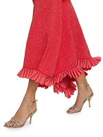 Josephine Jacquard Asymmetric Maxi Skirt