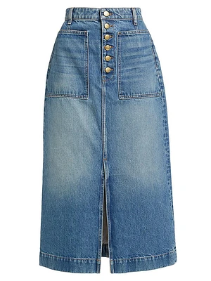 Bea Denim Midi-Pencil-Skirt