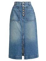 Bea Denim Midi-Pencil-Skirt