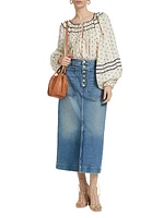 Bea Denim Midi-Pencil-Skirt