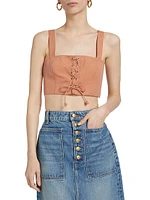 Isla Lace-Up Crop Top