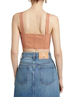 Isla Lace-Up Crop Top