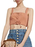 Isla Lace-Up Crop Top