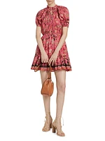 Sanna Floral Puff-Sleeve Minidress