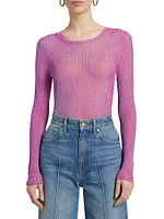 Diana Rib-Knit Long-Sleeve Top