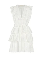 Lilith Broderie Anglaise Tiered Minidress