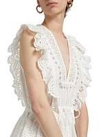 Lilith Broderie Anglaise Tiered Minidress