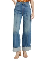 The Genevieve High-Rise Wide-Leg Jeans