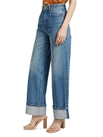 The Genevieve High-Rise Wide-Leg Jeans