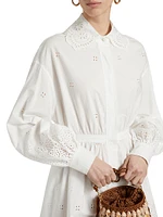 Gemma Broderie Anglaise Tie-Back Shirtdress