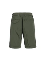 Seersucker Elasticized Waistband Shorts