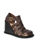 Campo 90MM Leather Wedge Sandals