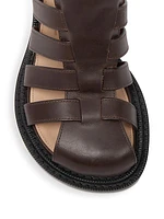 Campo 90MM Leather Wedge Sandals