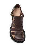 Campo 90MM Leather Wedge Sandals