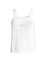 Crocheted Knit Sweater Tank