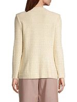 Tweed Faux Pearl-Embellished Jacket