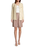 Tweed Faux Pearl-Embellished Jacket