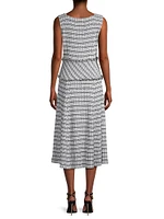 Tweed Drop-Waist Midi-Dress