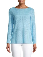 Knit Jewel Neck Tunic