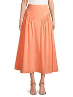 Godet Midi-Skirt