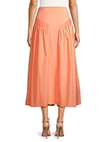 Godet Midi-Skirt