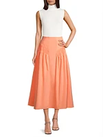 Godet Midi-Skirt