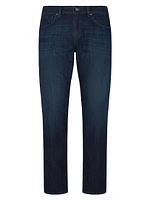 Cotton-Blend Straight-Leg Jeans