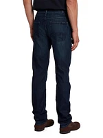 Cotton-Blend Straight-Leg Jeans