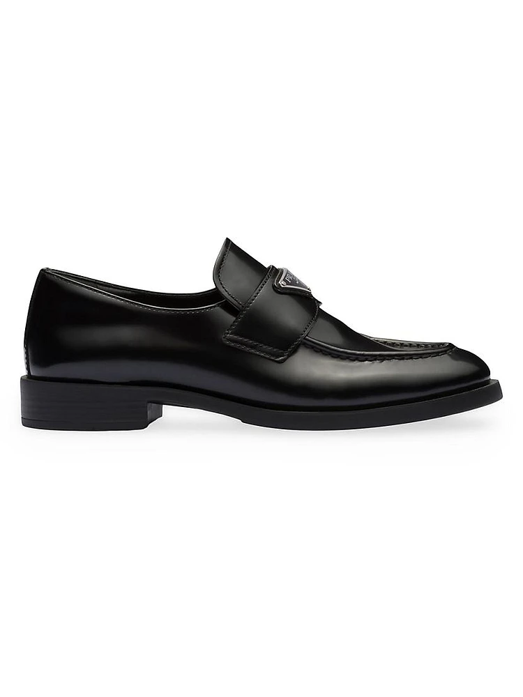 Brushed Leather Loafers