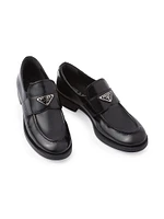 Brushed Leather Loafers