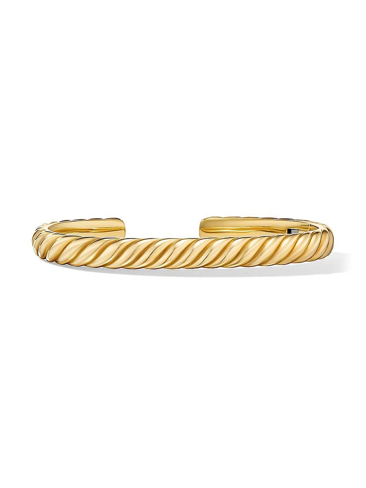 Sculpted Cable Cuff Bracelet 18K Gold