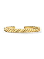 Sculpted Cable Cuff Bracelet 18K Gold