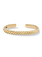 Sculpted Cable Cuff Bracelet 18K Gold