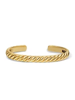 Sculpted Cable Cuff Bracelet 18K Gold