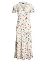 Nime Floral Silk Cocktail Dress