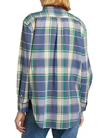 Cotton Plaid Oversized Shirt