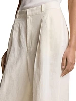 Linen Wide-Leg Pants