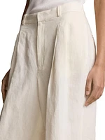 Linen Wide-Leg Pants