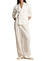 Linen Wide-Leg Pants