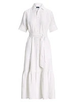 Linen Belted Shirtdress