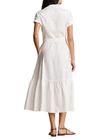 Linen Belted Shirtdress