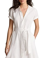 Linen Belted Shirtdress