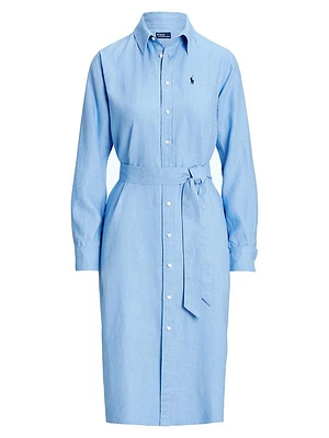 Linen Belted Shirtdress