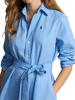 Linen Belted Shirtdress