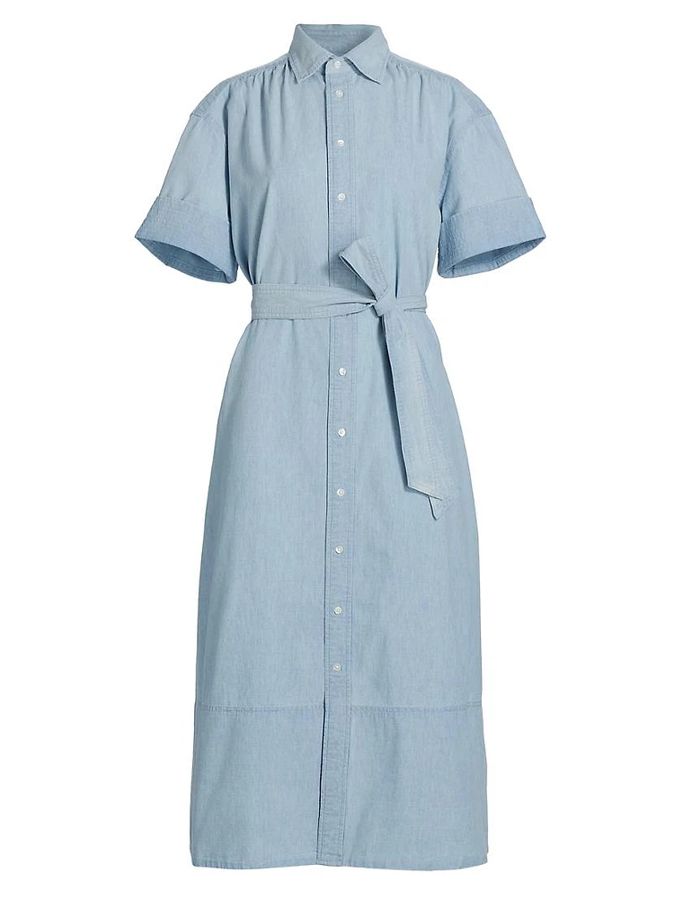 Chambray Midi-Shirtdress