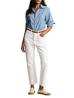 Crop High-Rise Relaxed Straight Jeans