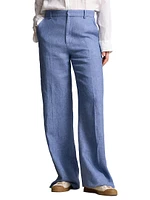 Delave Linen Wide-Leg Pants