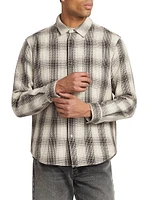 Plaid Cotton Button-Front Shirt